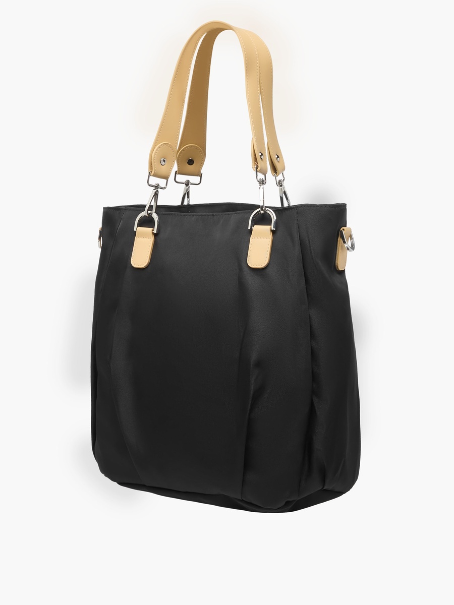 Solid Diaper Bag with Double Handle and Zip Closure