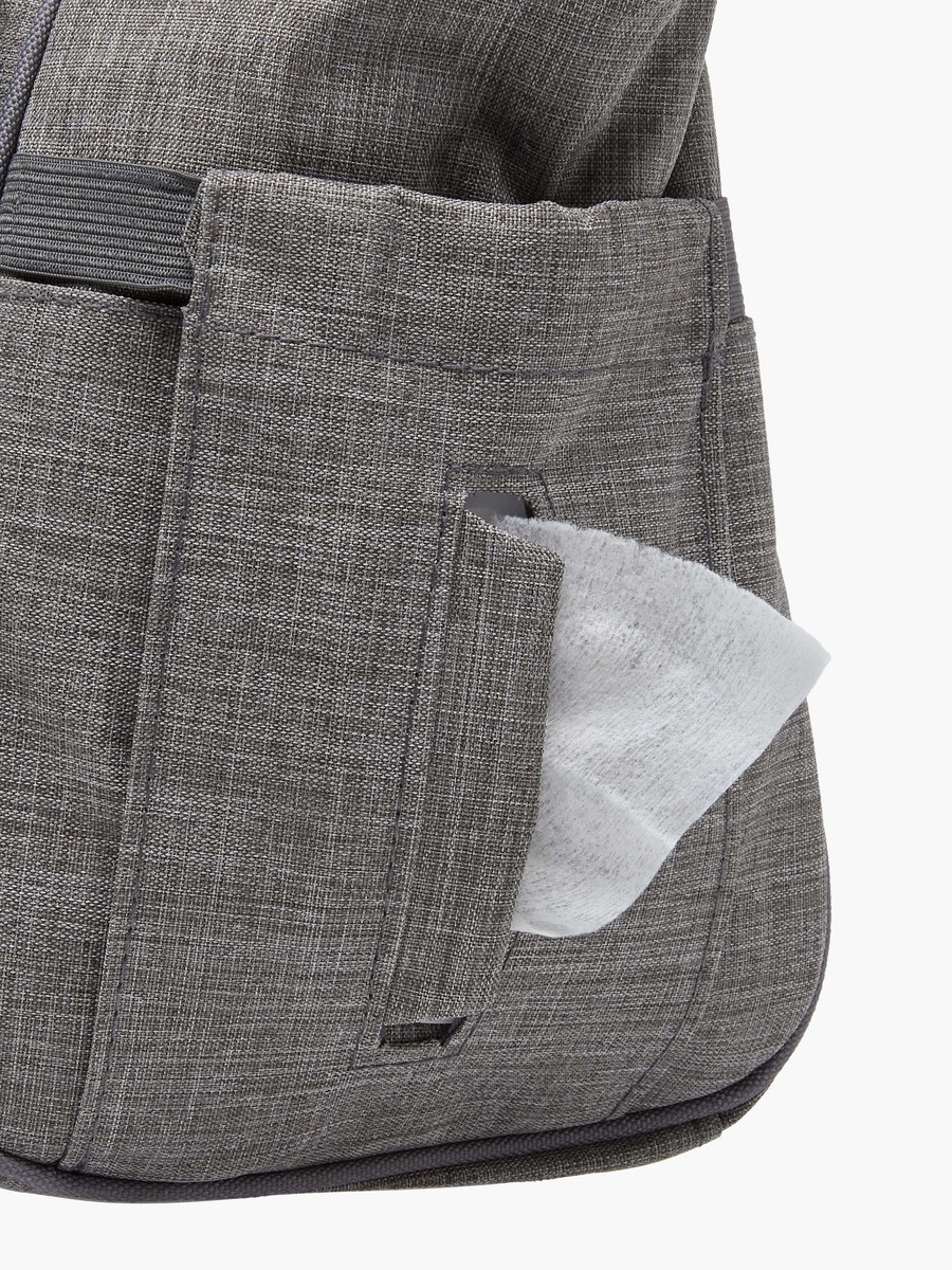 Solid Diaper Bag with Double Handle and Zip Closure