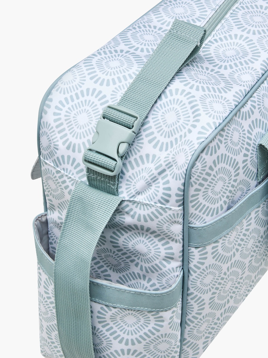 Printed Diaper Bag with Adjustable Strap and Zip Closure