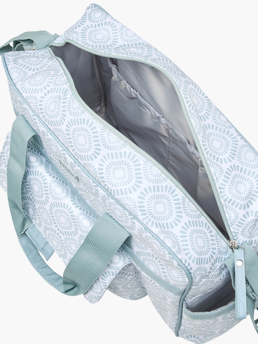 Printed Diaper Bag with Adjustable Strap and Zip Closure