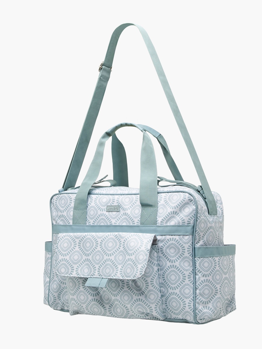 Printed Diaper Bag with Adjustable Strap and Zip Closure