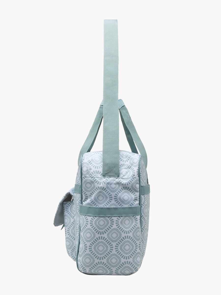 Printed Diaper Bag with Adjustable Strap and Zip Closure
