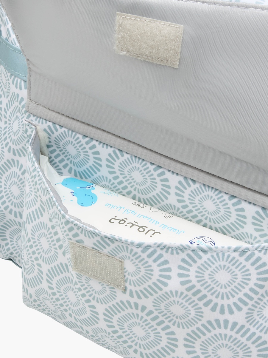 Printed Diaper Bag with Adjustable Strap and Zip Closure