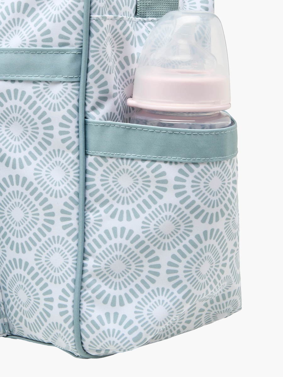 Printed Diaper Bag with Adjustable Strap and Zip Closure