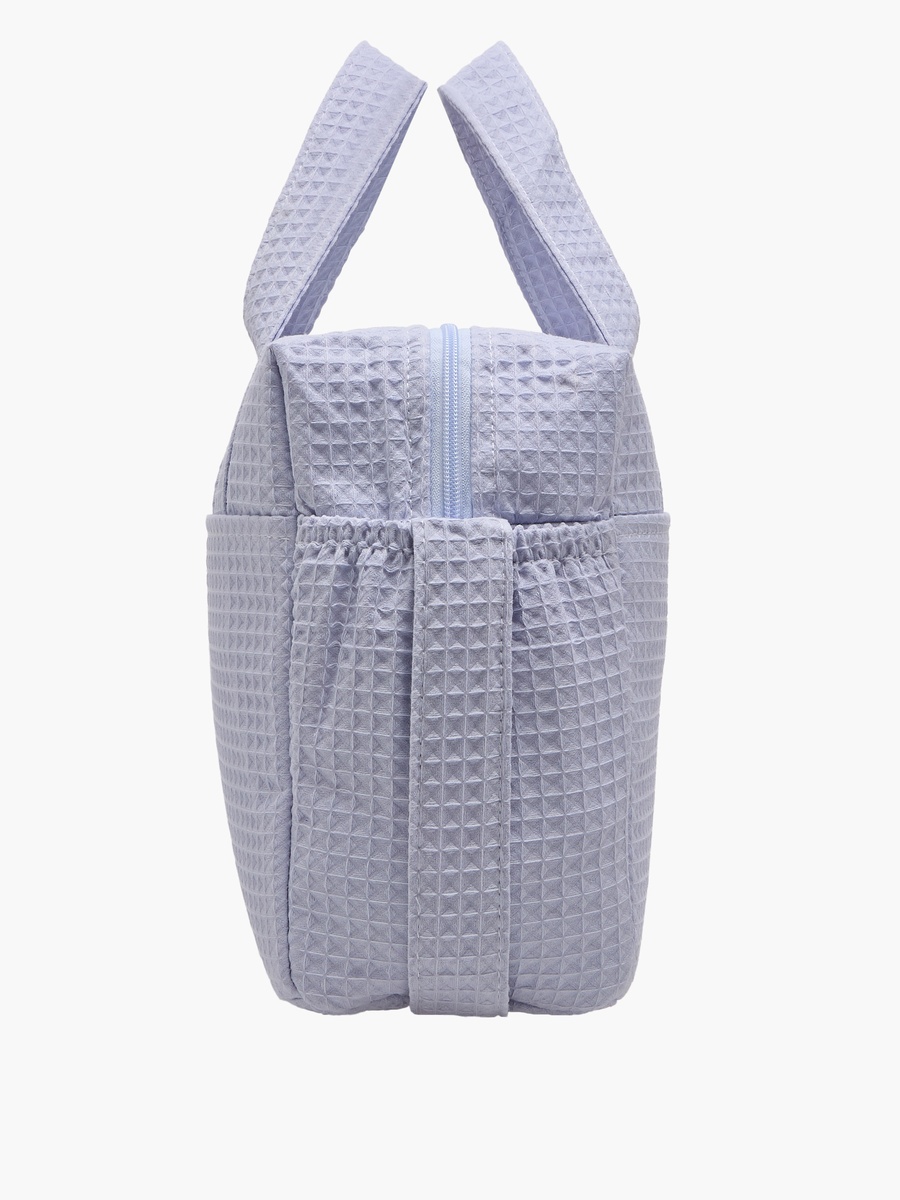 Pique Textured Diaper Bag with Zip Closure