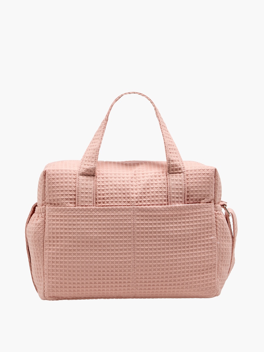 Pique Textured Diaper Bag with Zip Closure