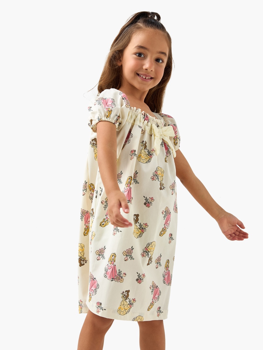 Printed Night Dress with Bow Detail