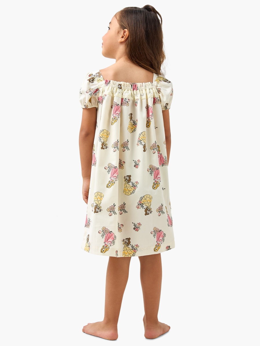 Printed Night Dress with Bow Detail