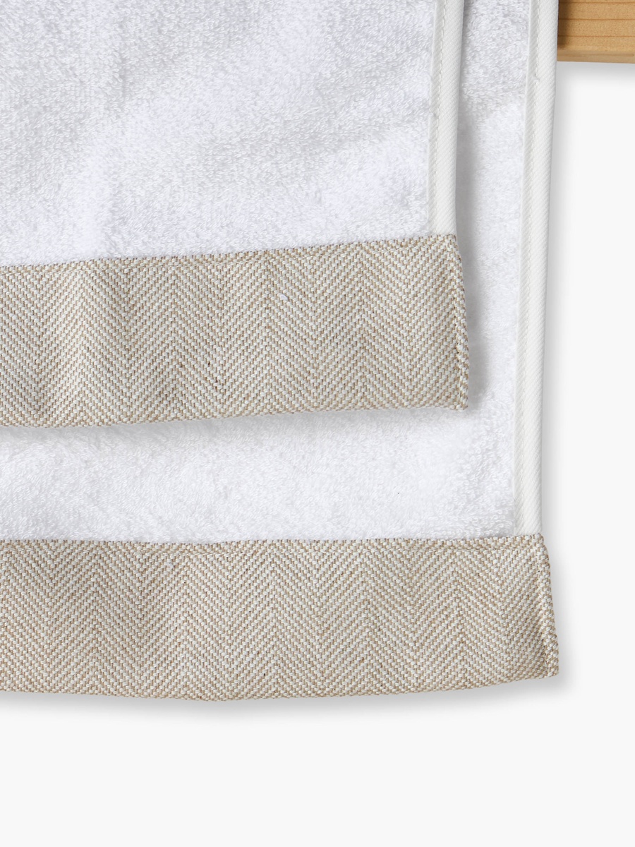 Cambrass 2-Piece Herringbone Trim Towel Set - 25x35 cm