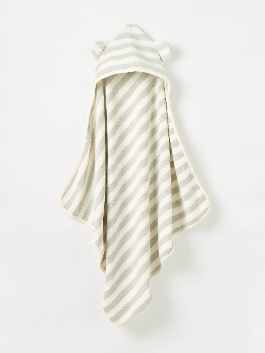 Striped Hooded Towel - 75x75 cm