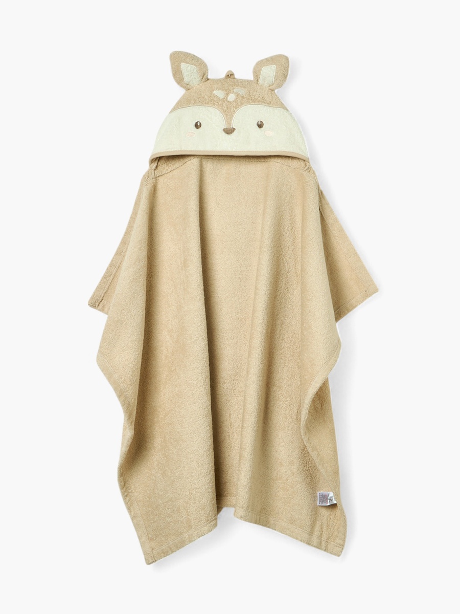 Deer Applique Hooded Towel - 68x94 cm