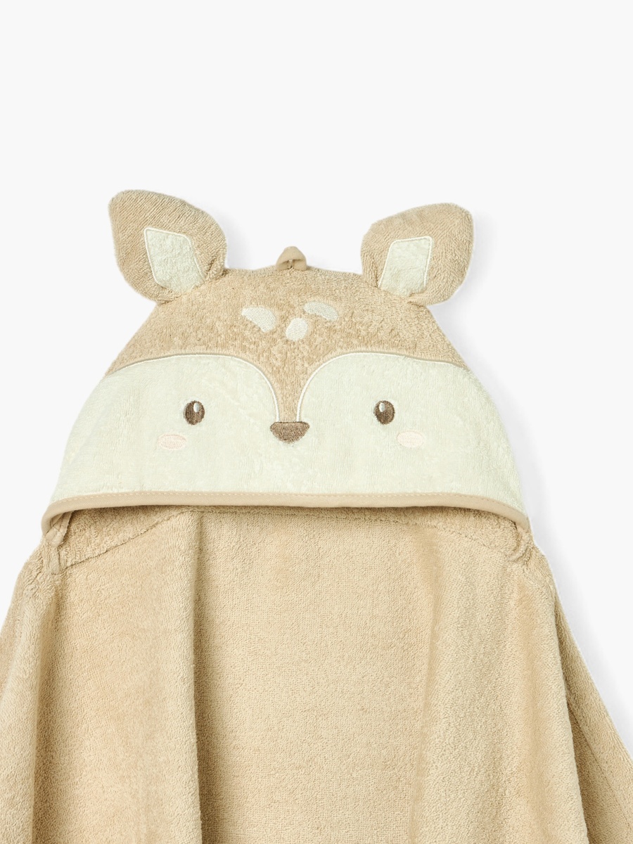 Deer Applique Hooded Towel - 68x94 cm