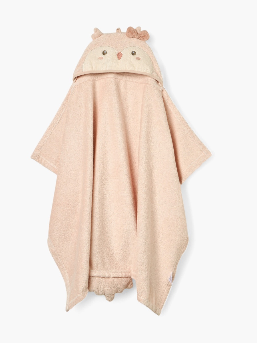 Owl Applique Hooded Towel - 68x94 cm
