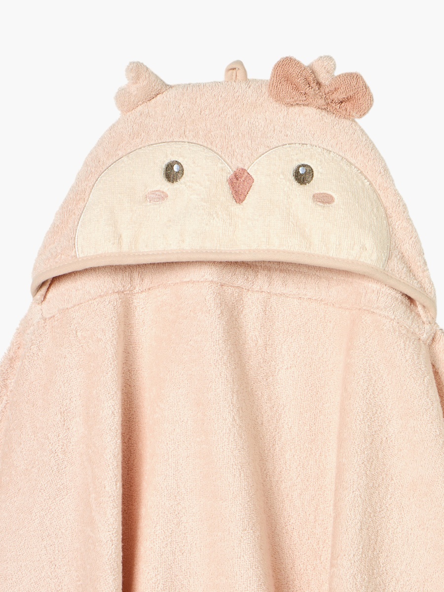 Owl Applique Hooded Towel - 68x94 cm