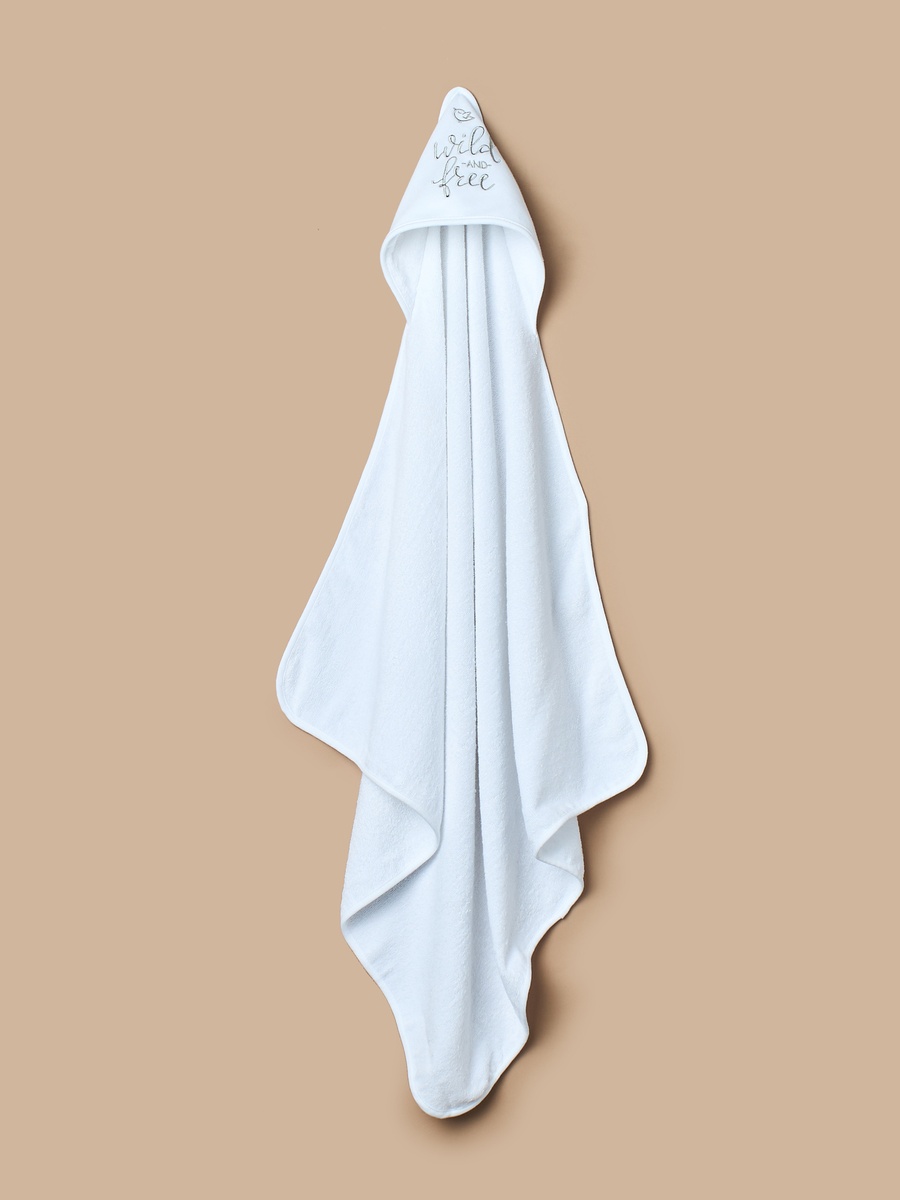 2-Piece Applique Detail Hooded Towel Set - 80x80 cm