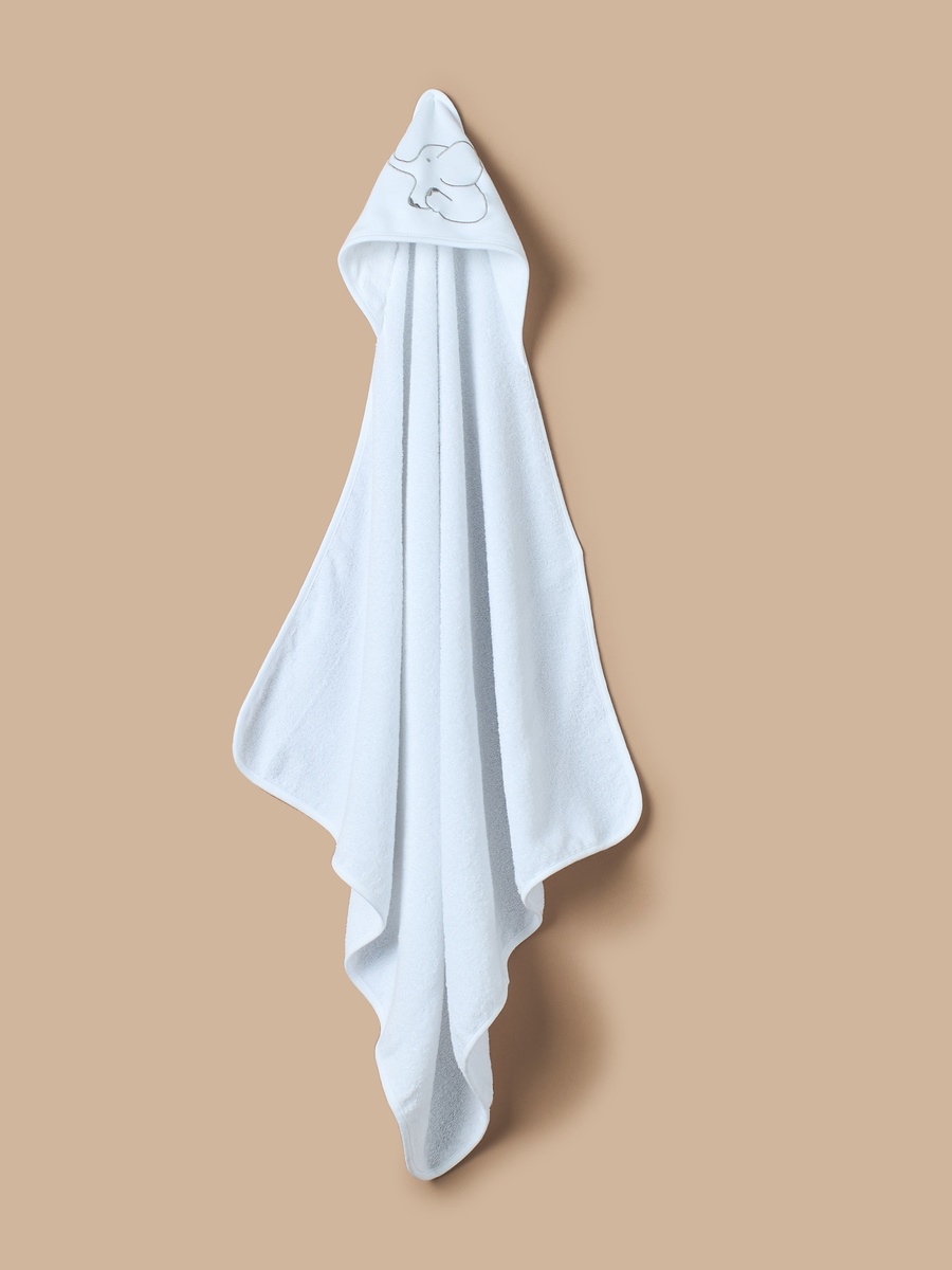 2-Piece Applique Detail Hooded Towel Set - 80x80 cm