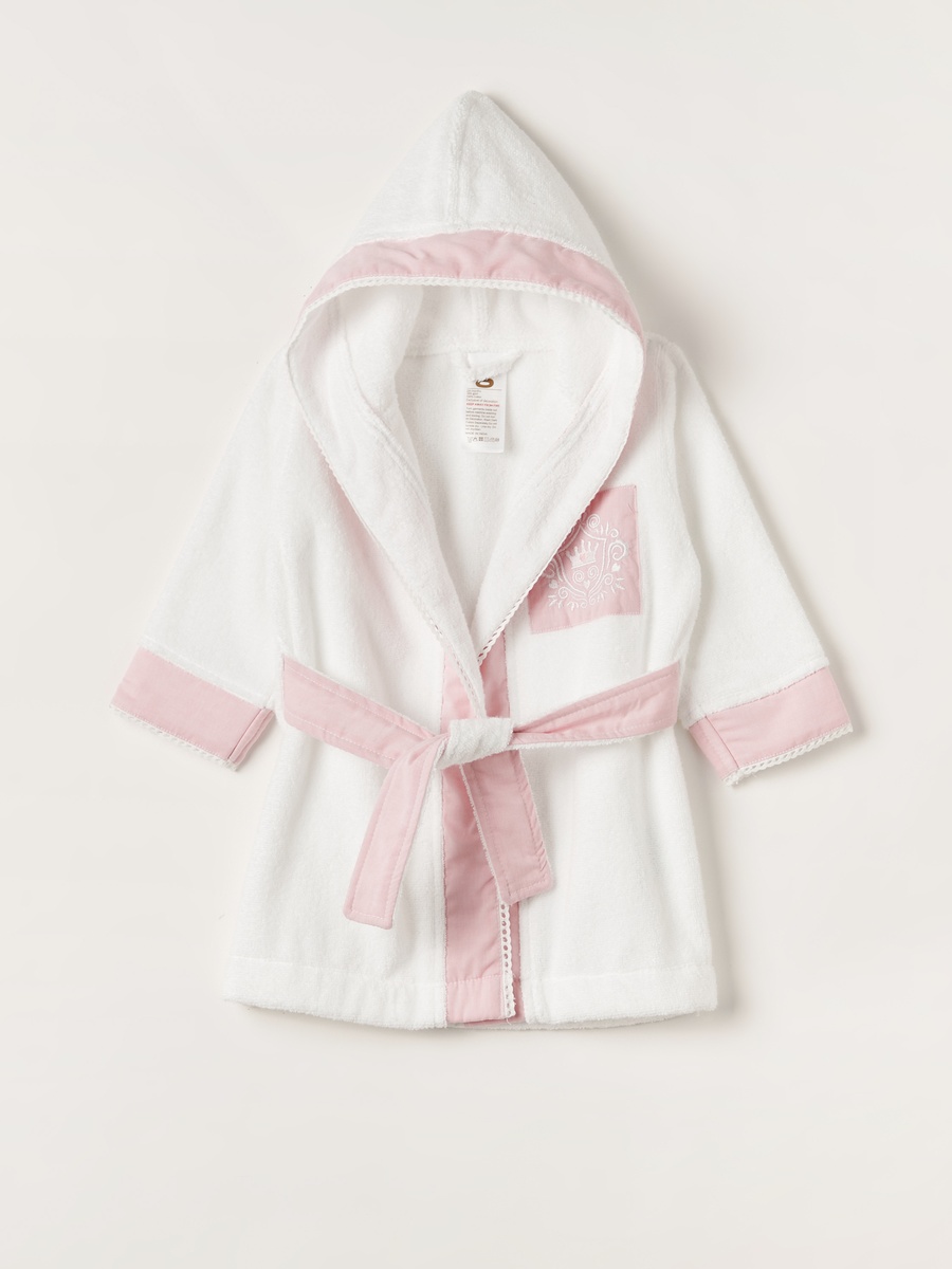 Long Sleeves Robe with Hood and Tie Up Belt