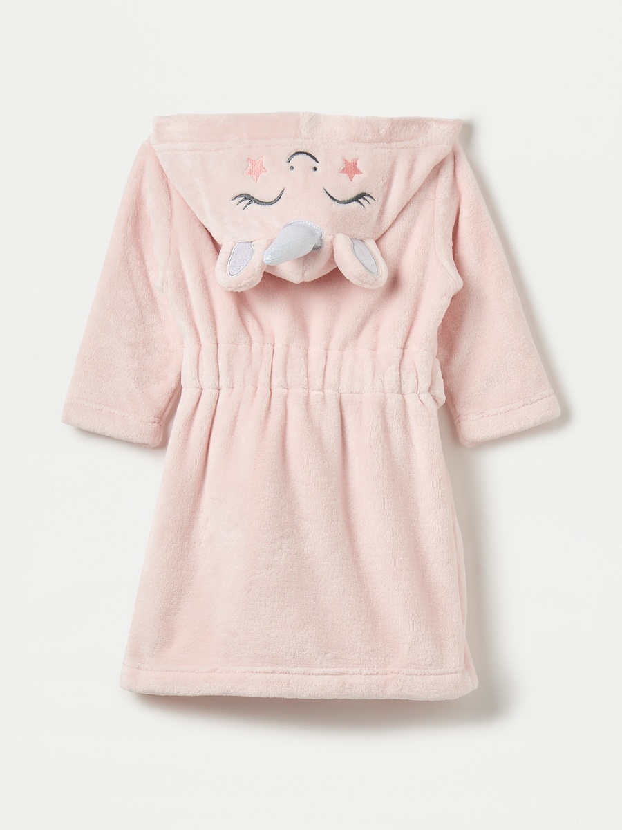 Unicorn Hooded Bathrobe with Belt and Pockets