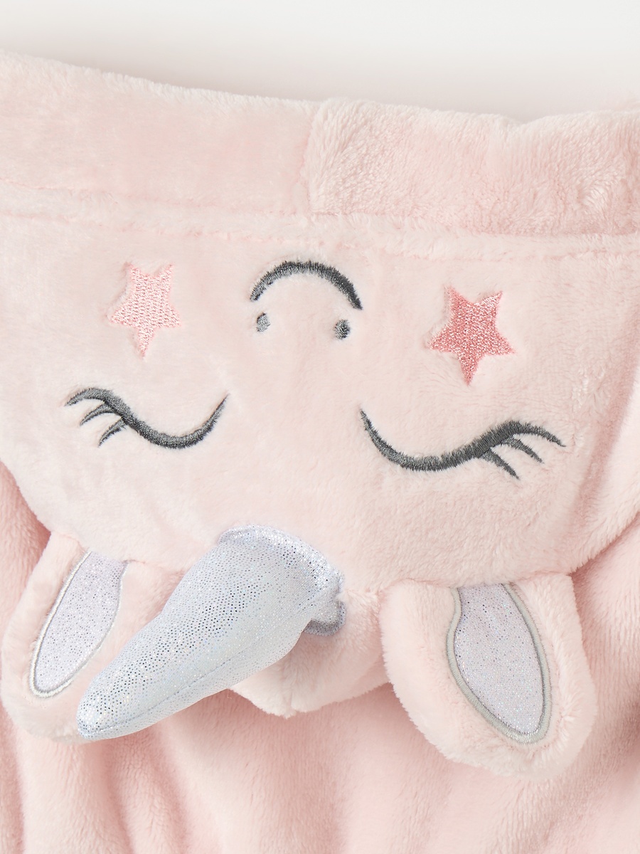 Unicorn Hooded Bathrobe with Belt and Pockets