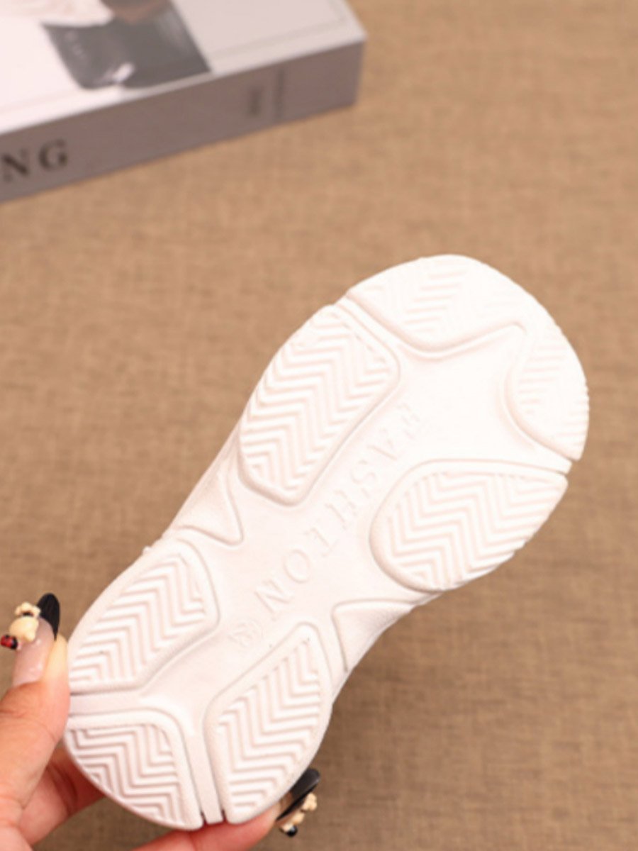 Girls Solid Red Slip-On Sneakers 