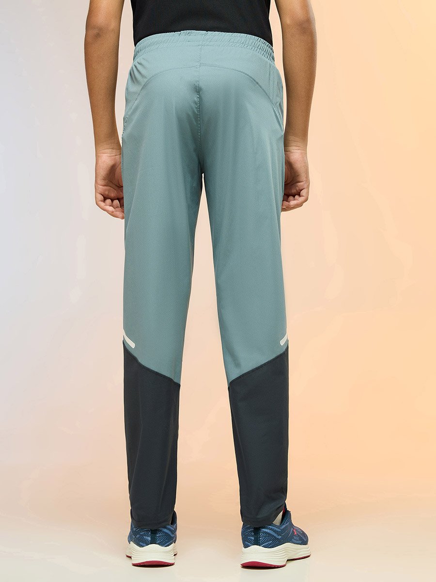 Boys Color Block Slim Fit Sports Track Pants