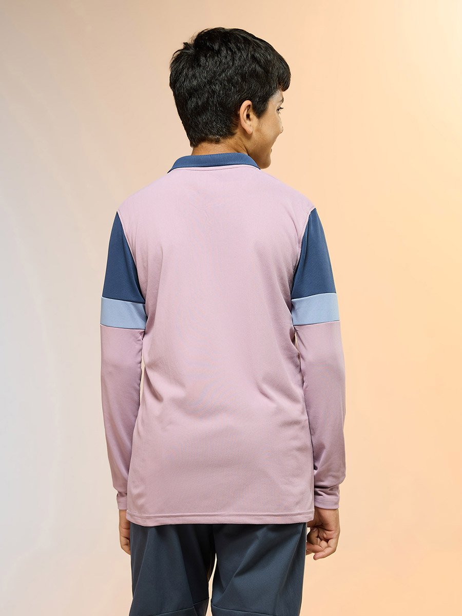 Boys Slim Fit Color Block Polo T-Shirt