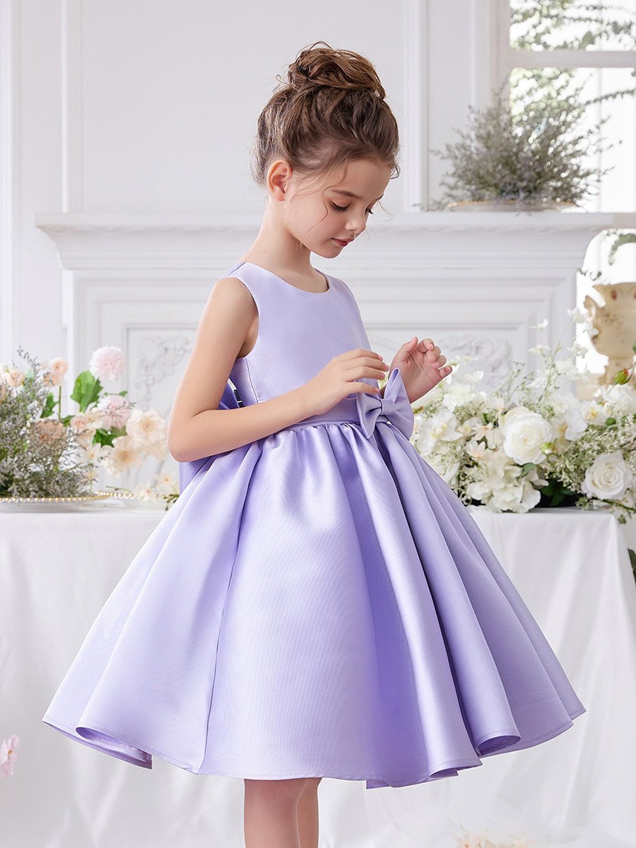 Girls Purple Embellished Dress with Cape