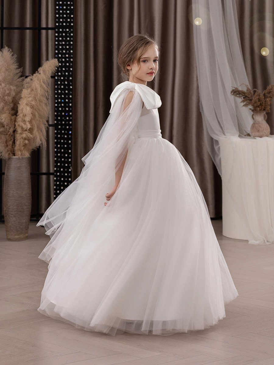 weekday flowy maxi dress Wholesale White Pearl Dress for Girls (Ages: 4, 6, 8, 10, 12) main image 0
