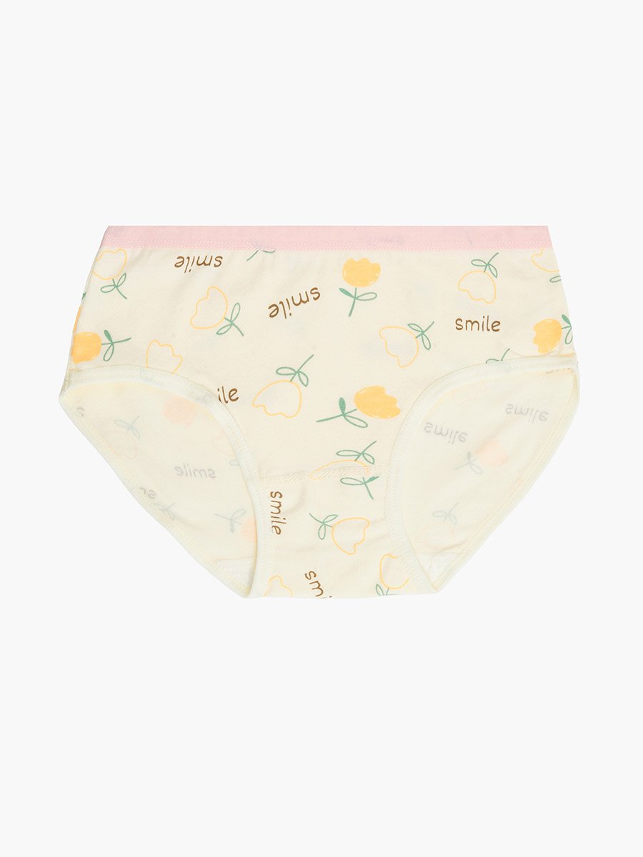Pack of 4 - Girls Printed Cotton Briefs