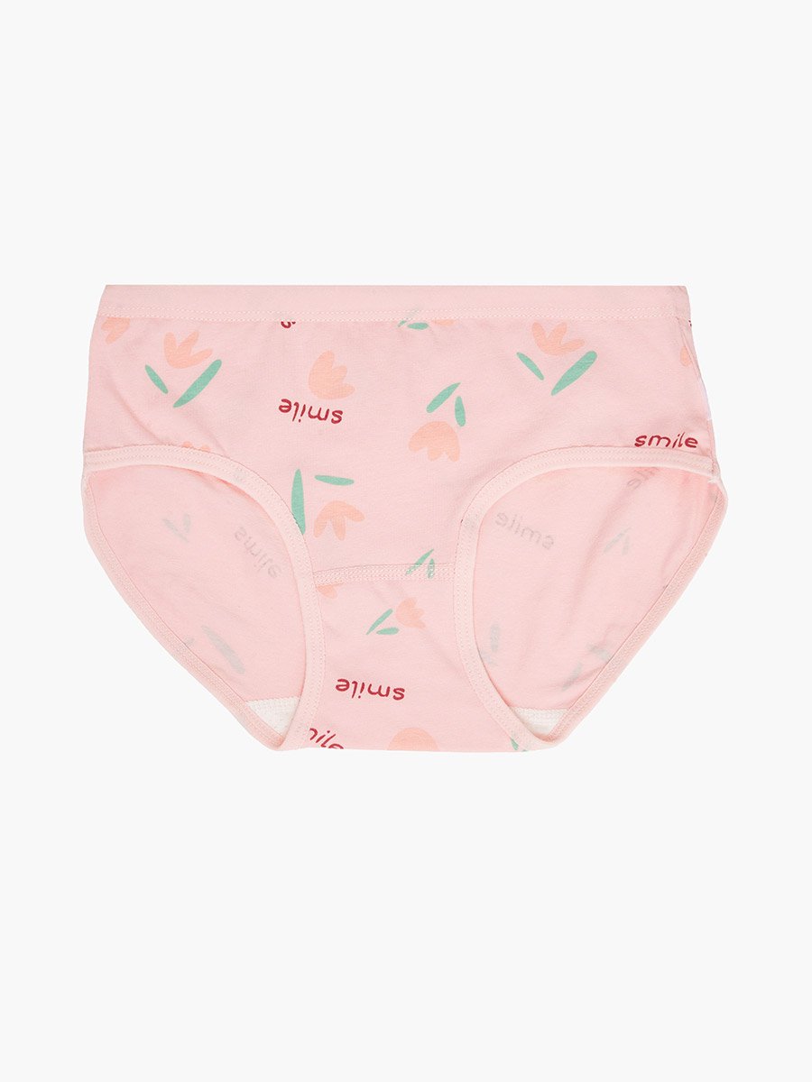 Pack of 4 - Girls Printed Cotton Briefs