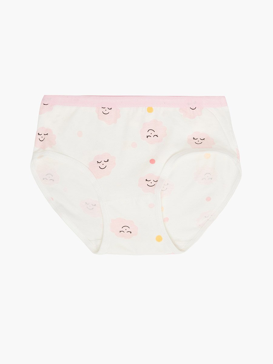 Pack of 4 - Girls Printed Cotton Briefs