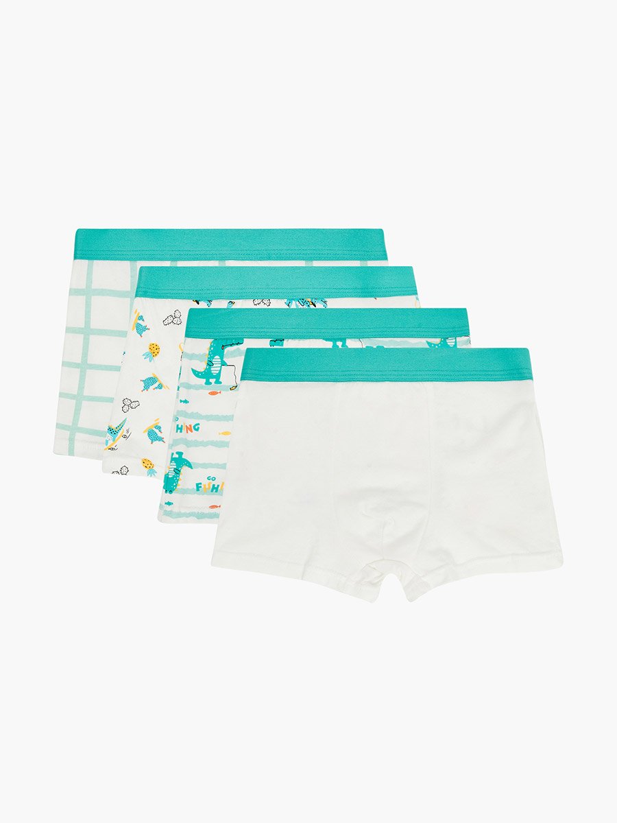 Pack of 4 - Boys Printed Cotton Boxers