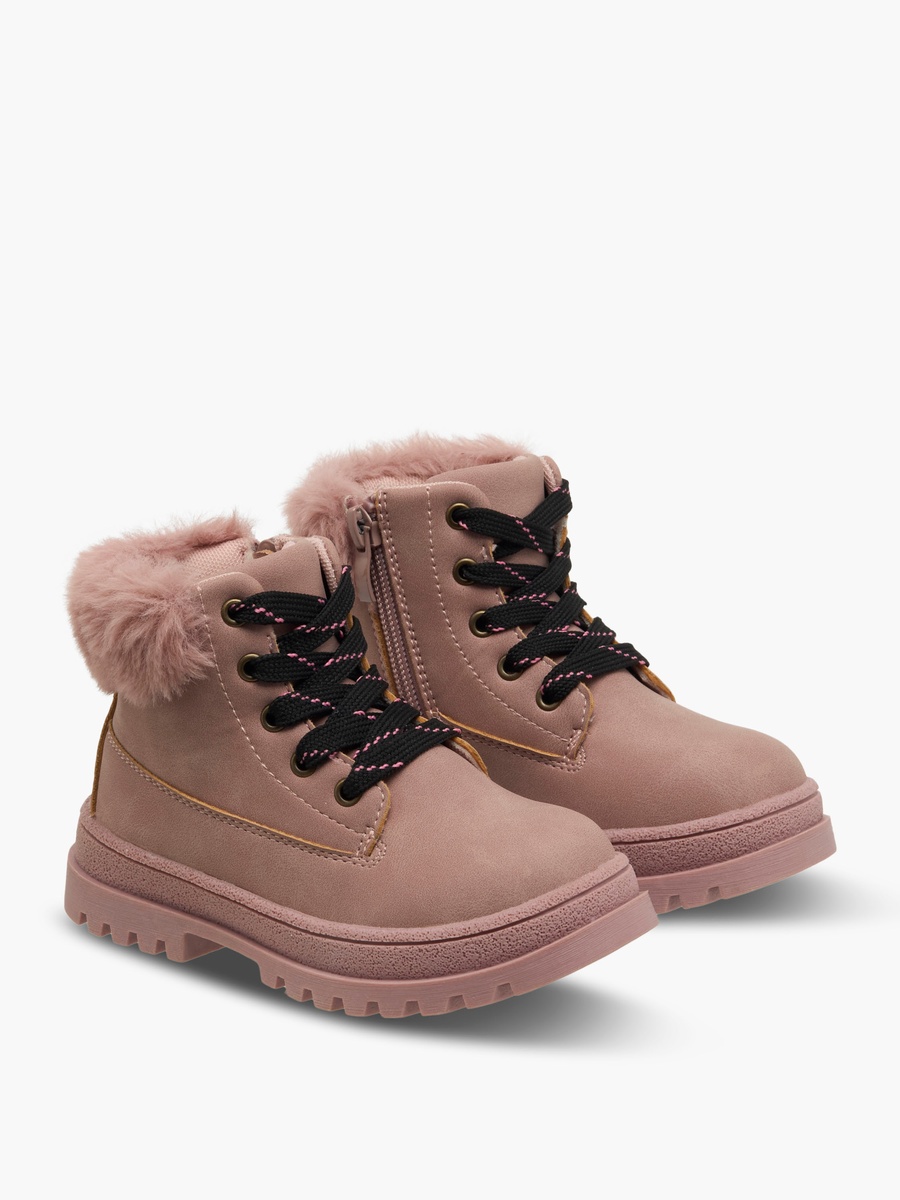 Faux Fur Detail High Cut Boots