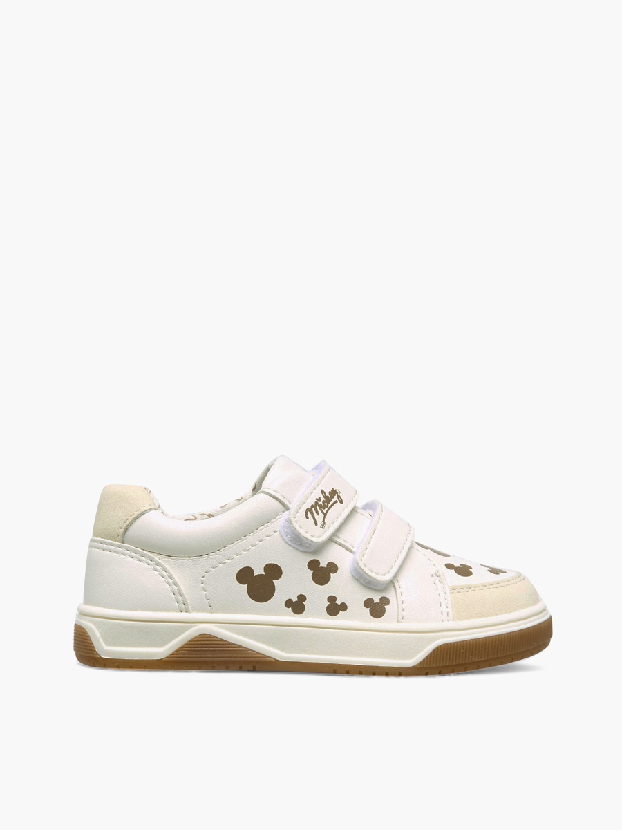 Mickey Mouse Print Hook and Loop Sneakers