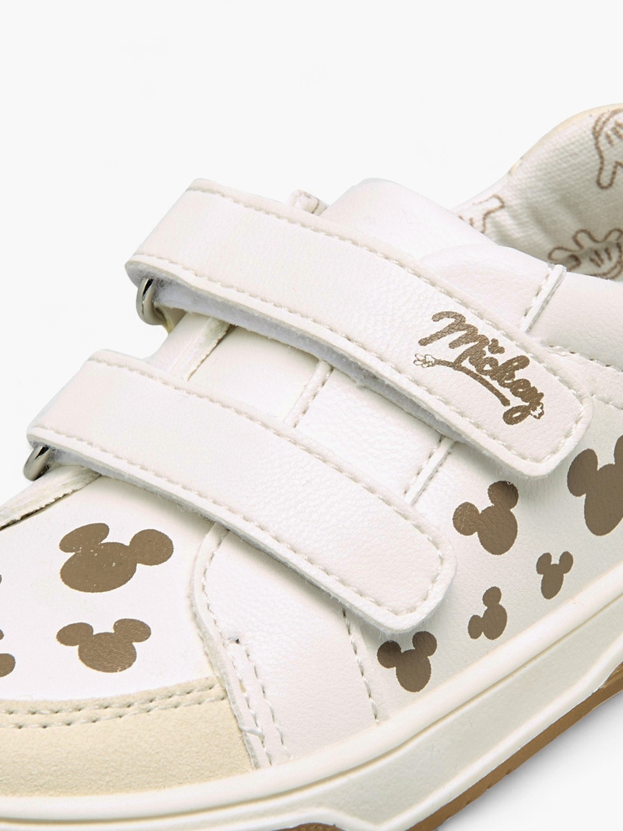 Mickey Mouse Print Hook and Loop Sneakers