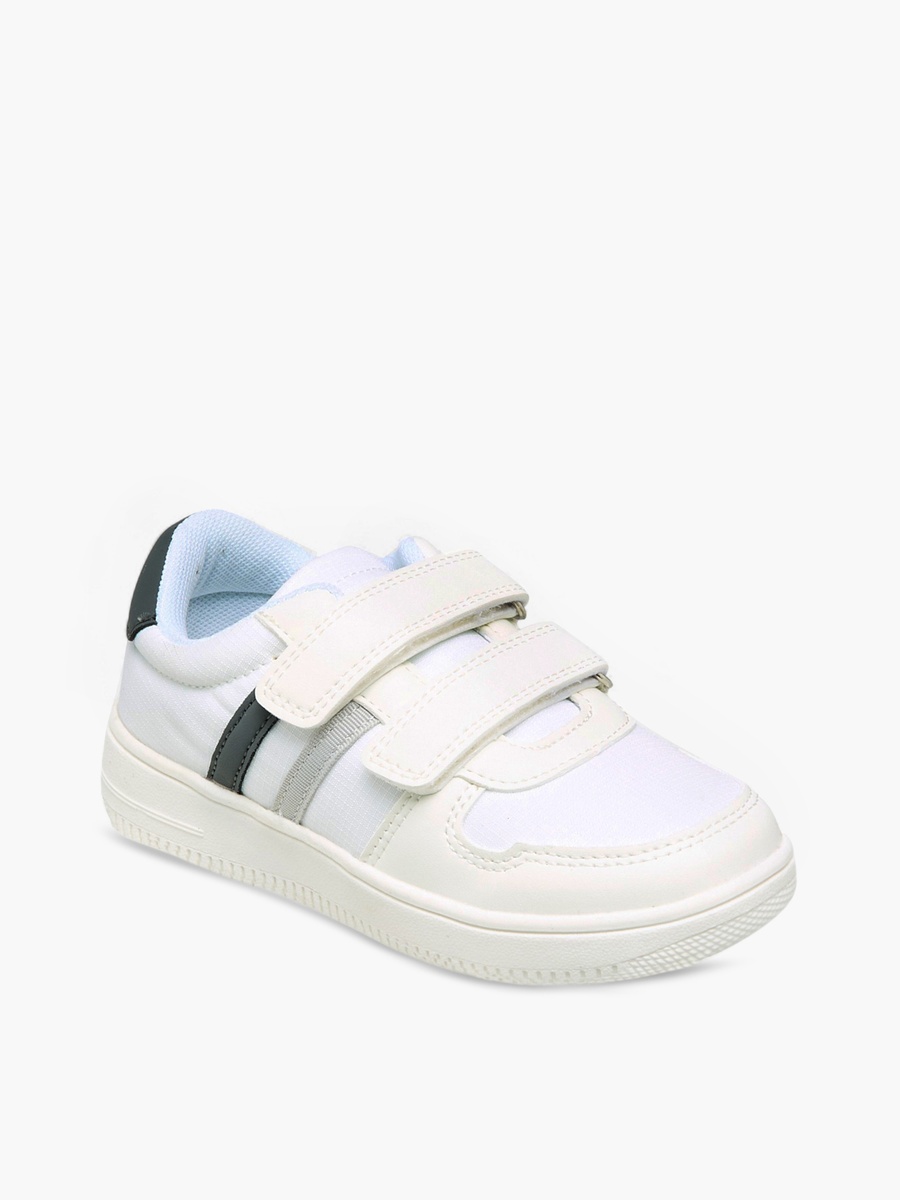 Panelled Hook and Loop Sneakers