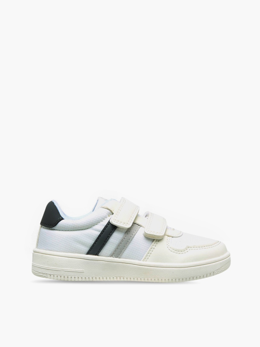 Panelled Hook and Loop Sneakers