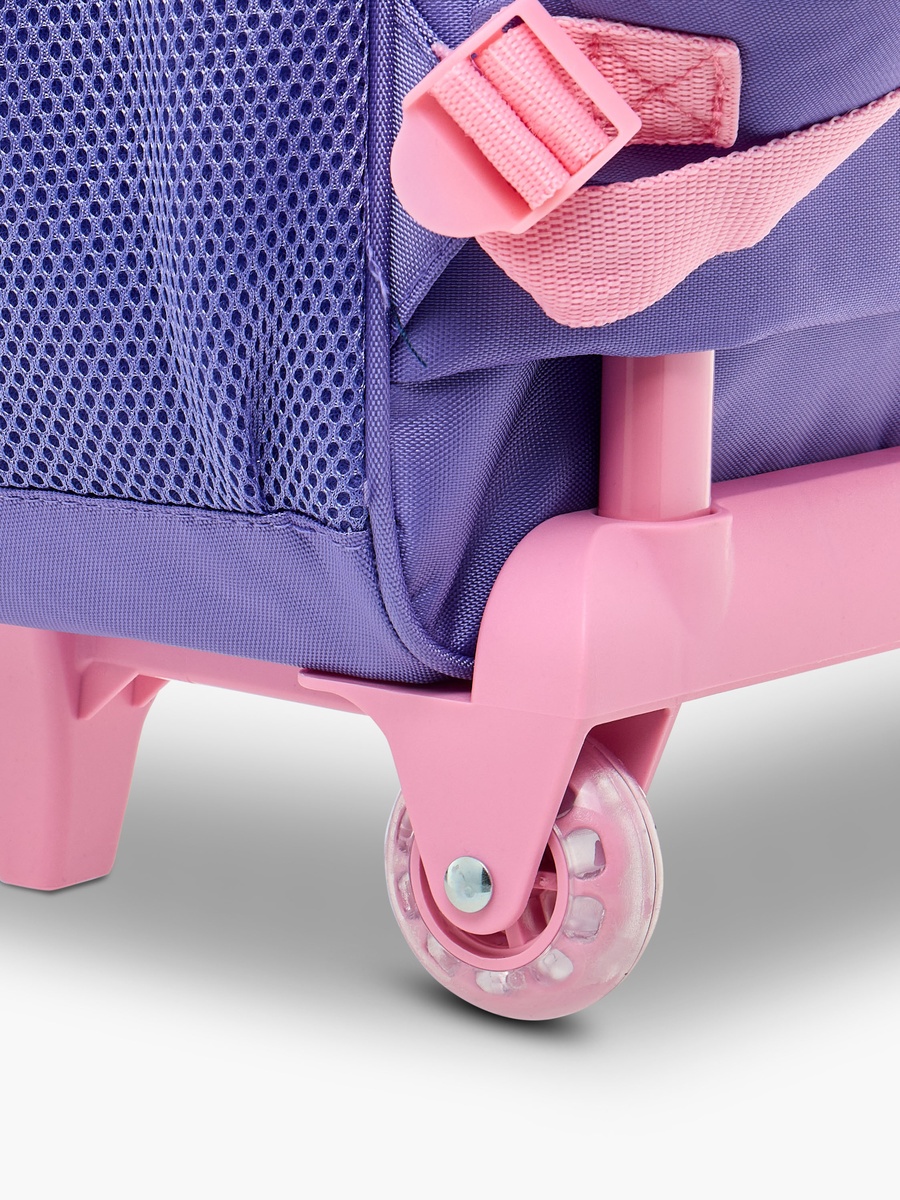 Kuromi Print Trolley Backpack with Retractable Handle - 16 inches