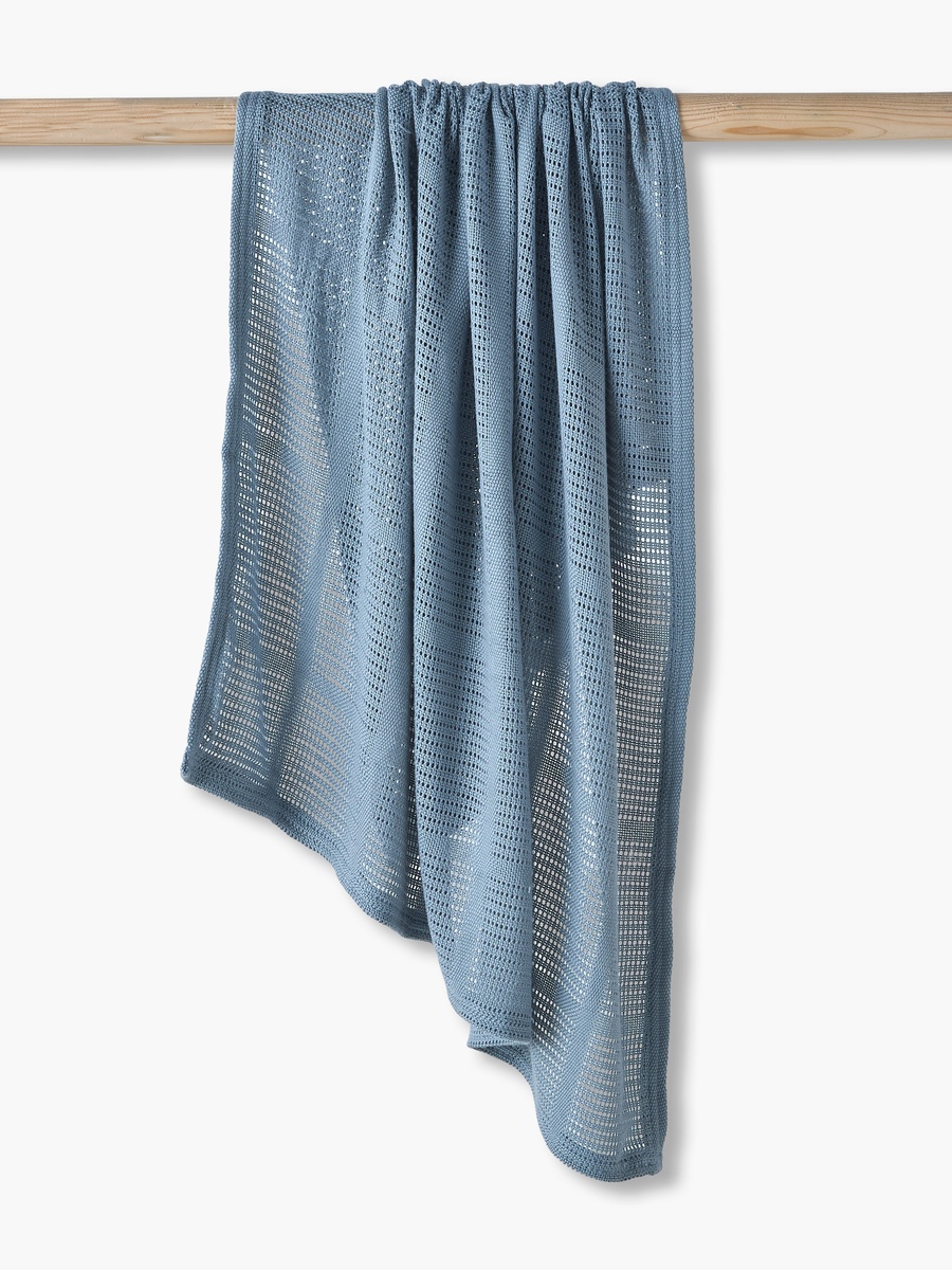 Blanket with Cellular Knit Design - 80x100 cm