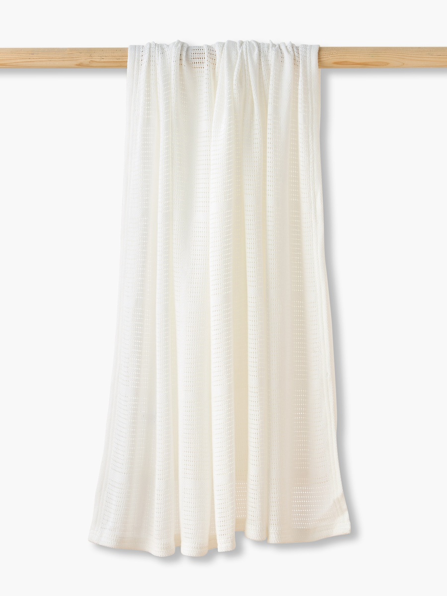 Blanket with Cellular Knit Design - 80x100 cm