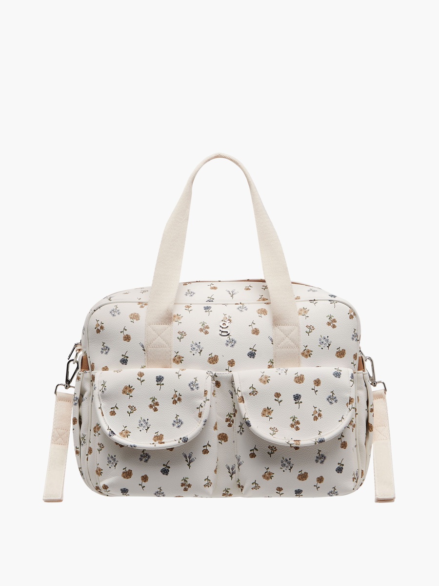 Floral Print Diaper Bag with Changing Mat