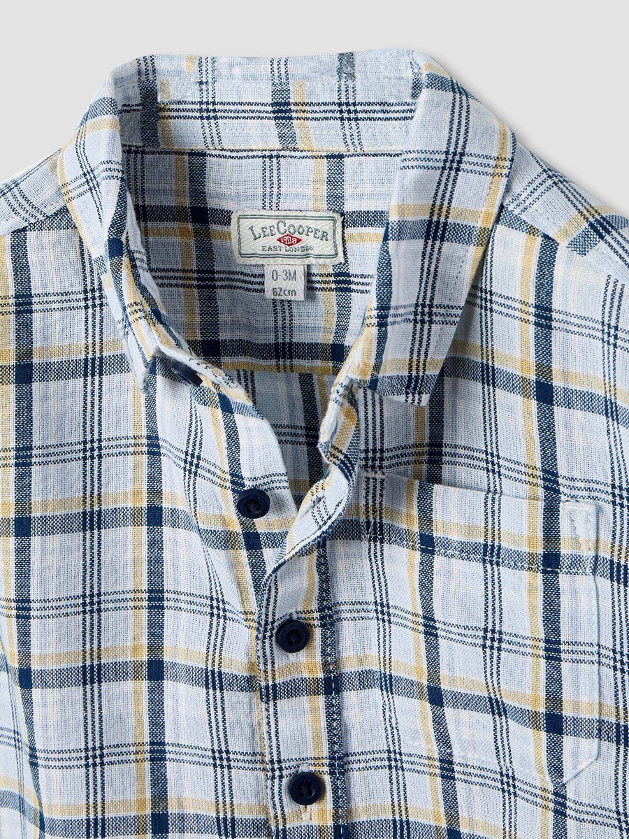 Checked Collared Shirt with Long Sleeves