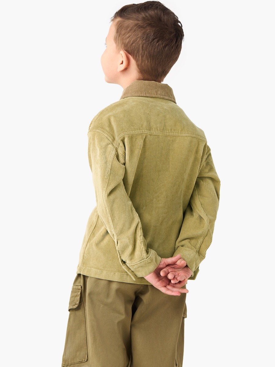 Cotton Long Sleeve Shirt with Pockets