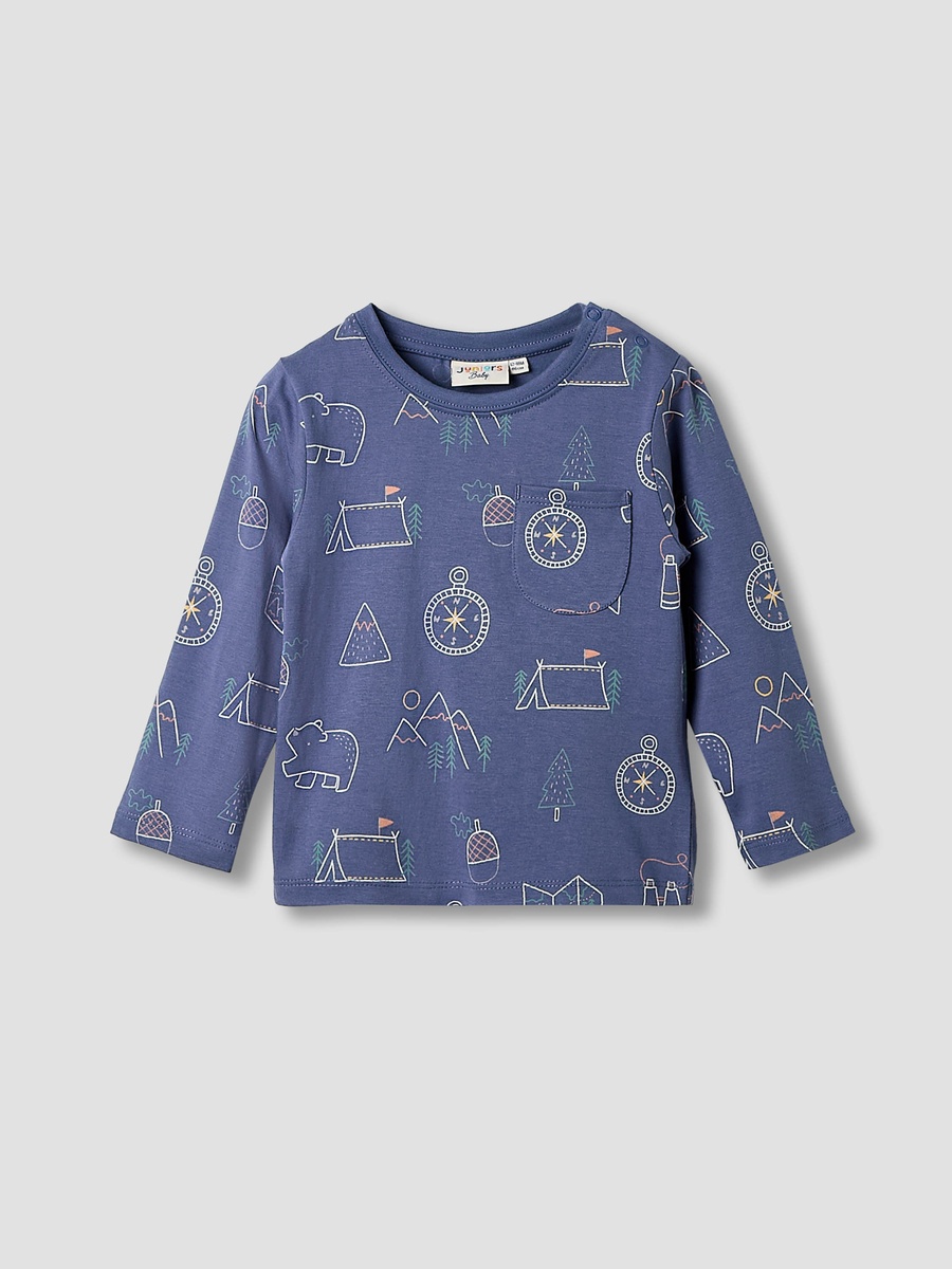 Printed Cotton Crew Neck T-Shirt and Joggers Set- Pack of 3