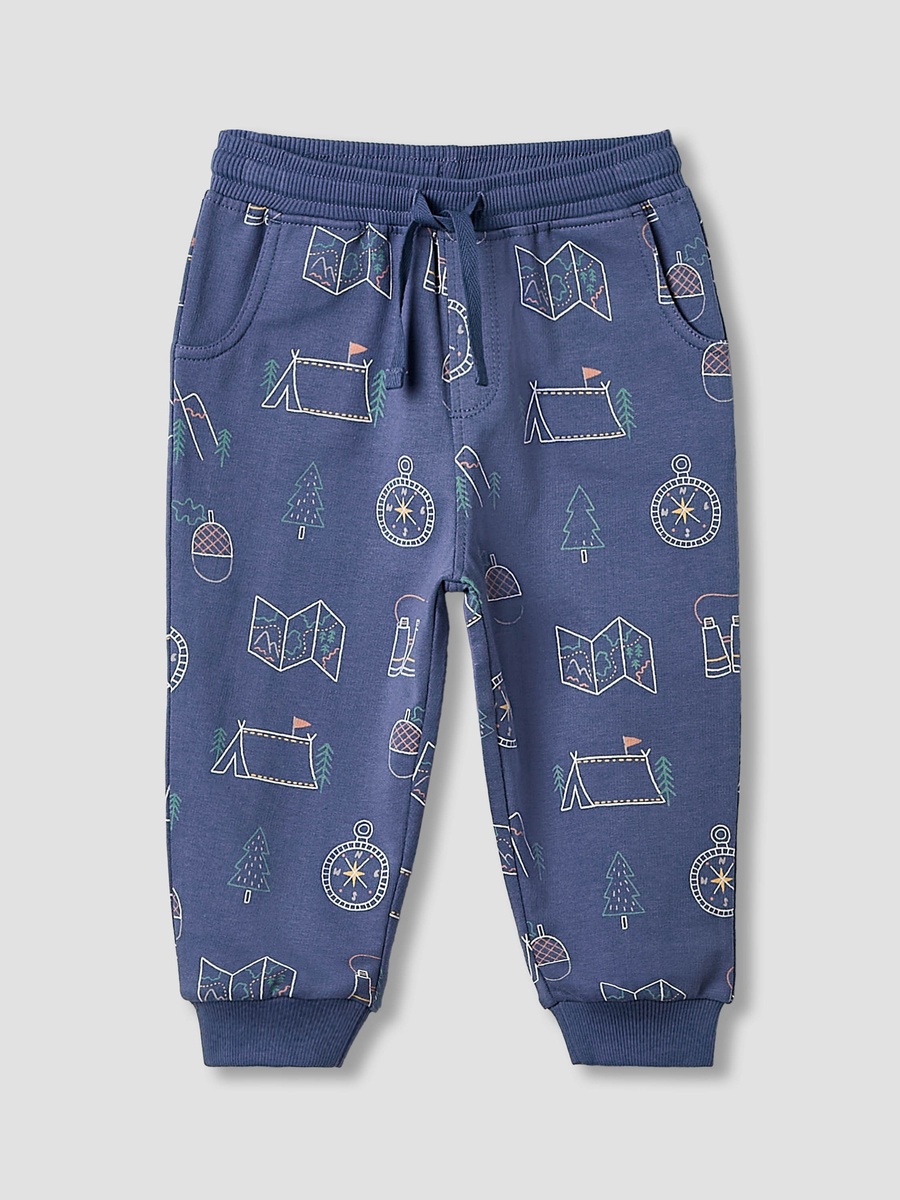 Printed Cotton Crew Neck T-Shirt and Joggers Set- Pack of 3