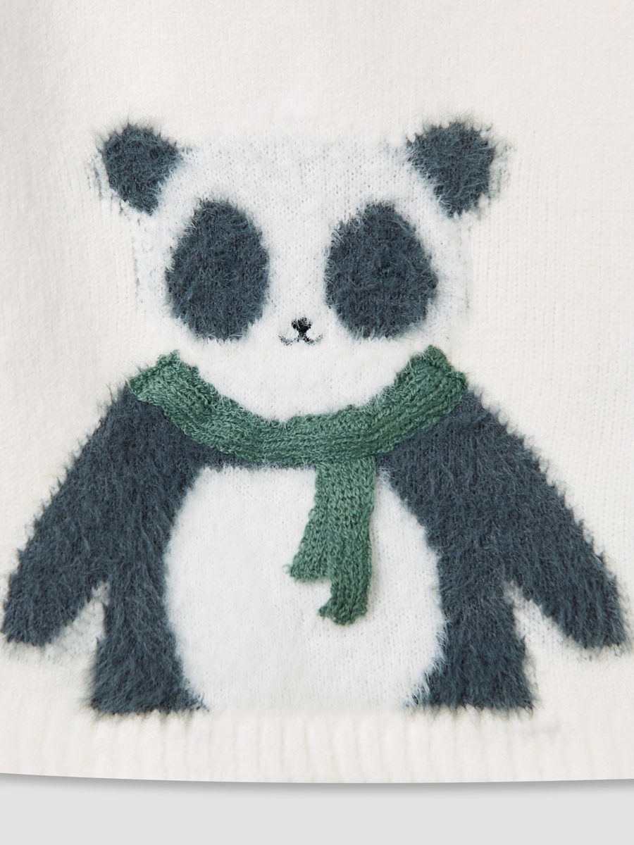 Panda Detail Long Sleeves Sweater and Pants Set
