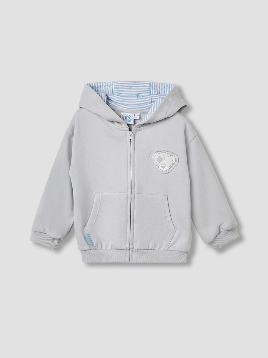 Carte Blanche Bear Applique Hooded Sweatshirt and Jogger Set