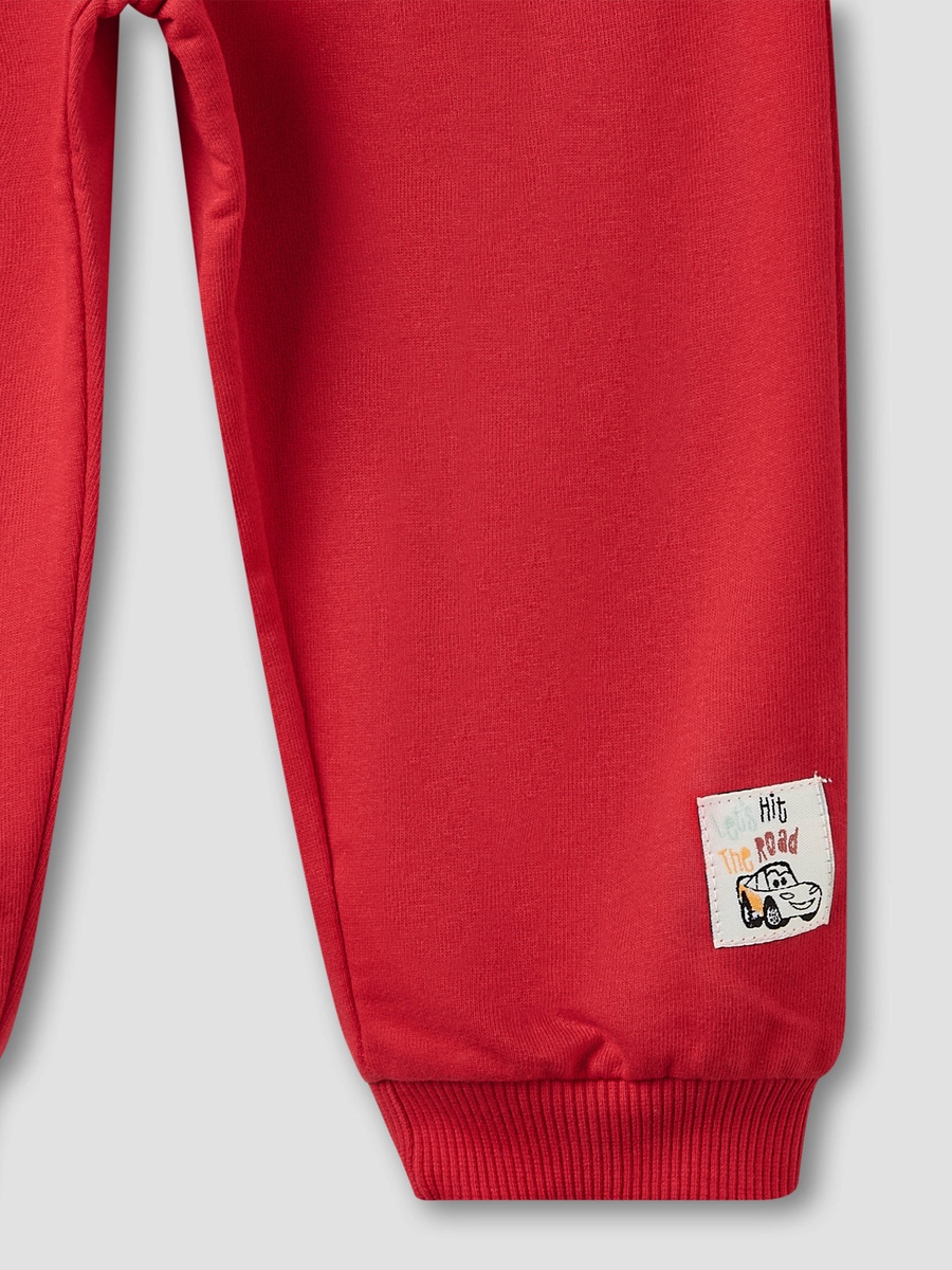 Lightning McQueen Print Cotton Sweatshirt and Joggers Set