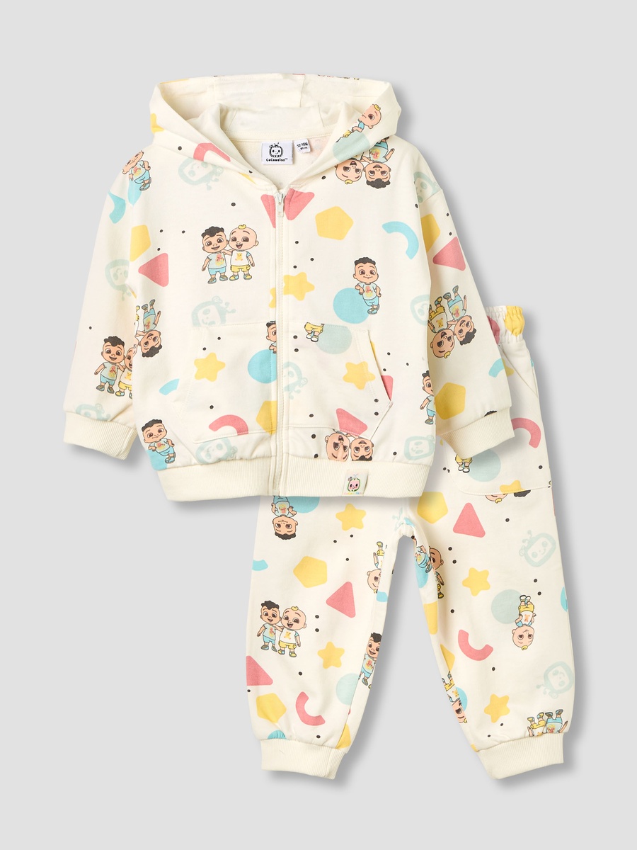 Printed Cotton Hoodie and Joggers Set
