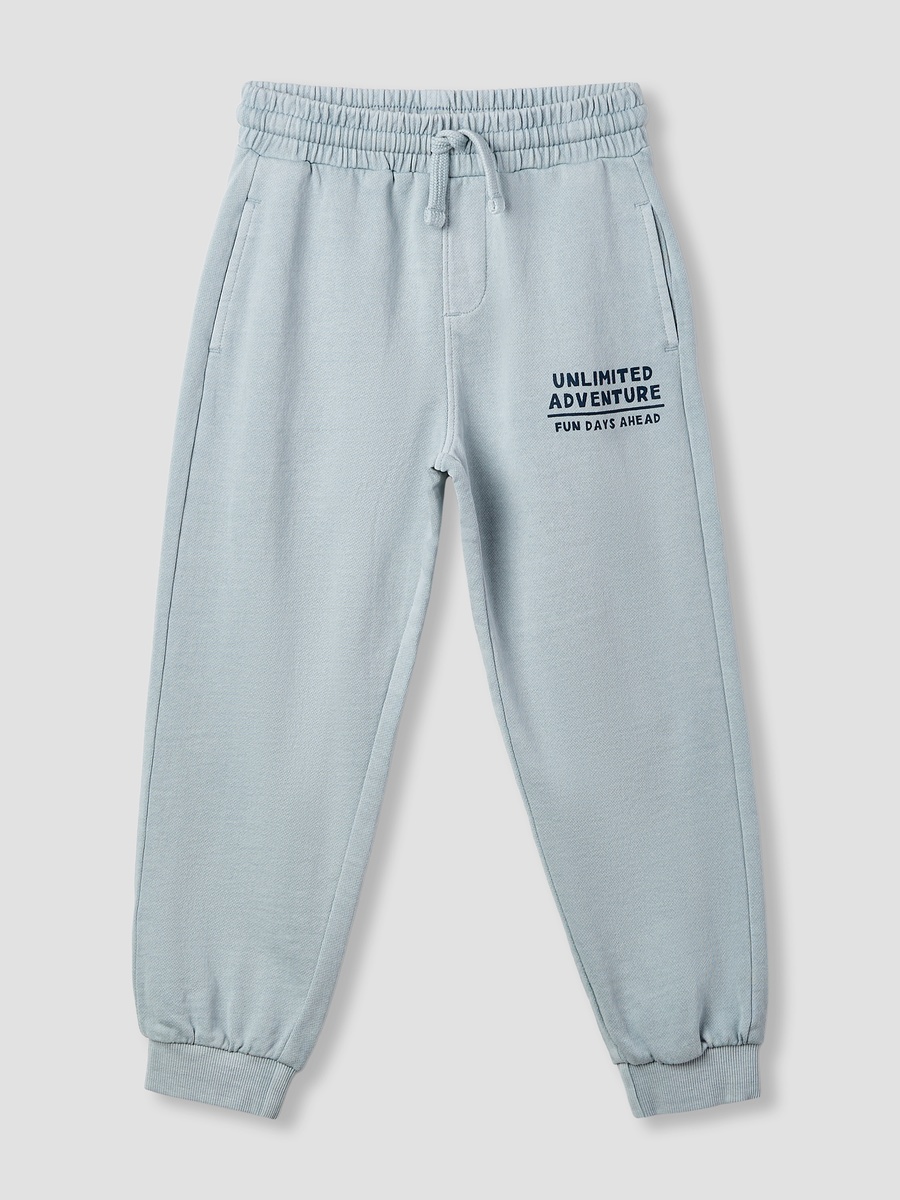 Text Print Collared Sweatshirt and Joggers Set